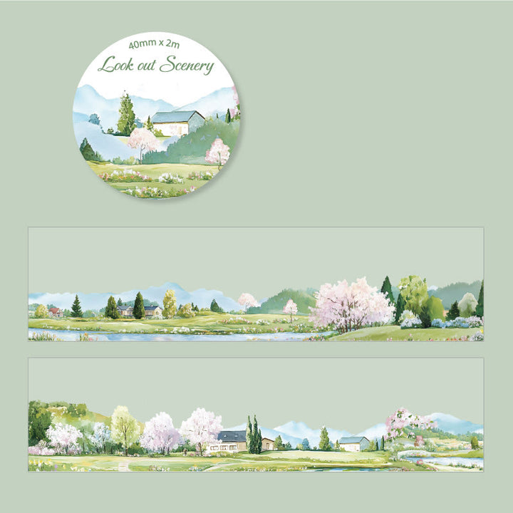 Overlooking The Scenery Series Scrapbook Decor Tape Loop For Journaling