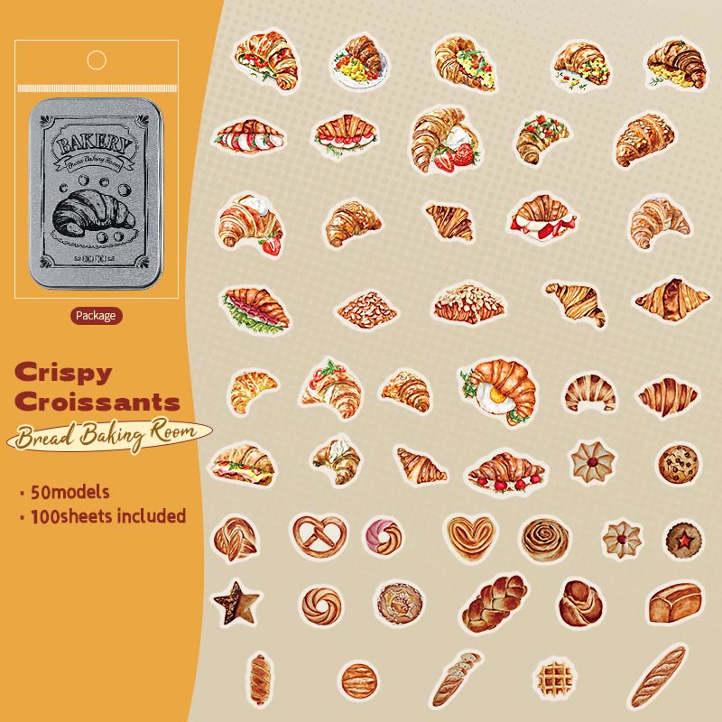 Bread Bakery Series Stickers For Decorative Scrapbook Supplies