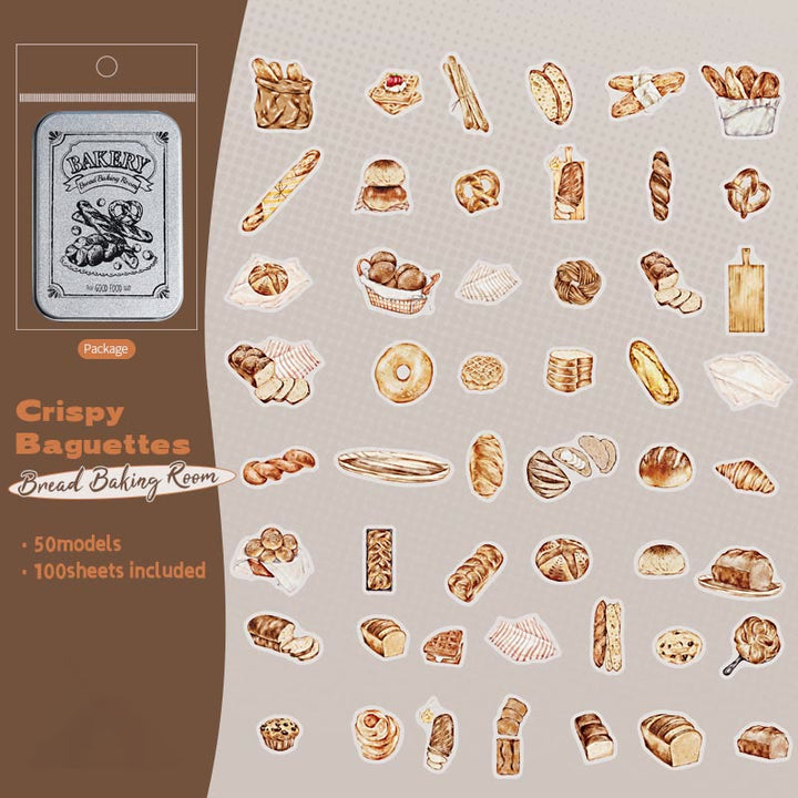 Bread Bakery Series Stickers For Decorative Scrapbook Supplies