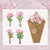 Flowers Letter Series Stickers For Decorative Scrapbook Supplies