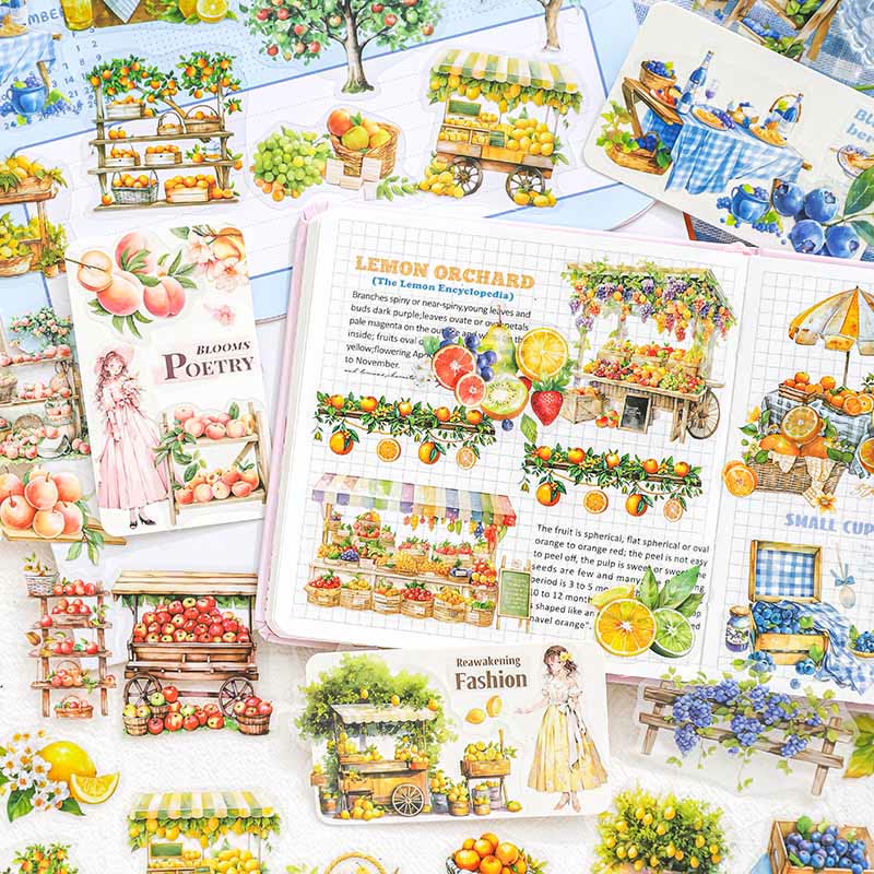 Harvest Orchard Series Stickers For Decorative Scrapbook Supplies