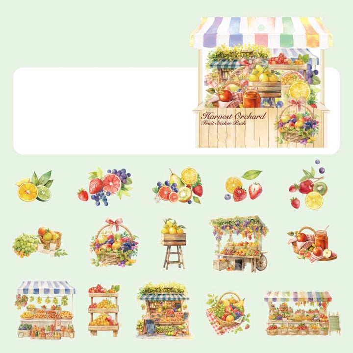 Harvest Orchard Series Stickers For Decorative Scrapbook Supplies