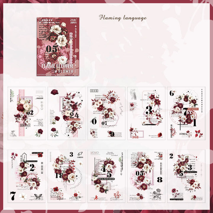 Flowers Weaving Dream Series Sticker Book For Decorative Scrapbook Supplies