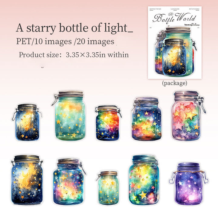 World In A Bottle Series Stickers For Decorative Scrapbook Supplies