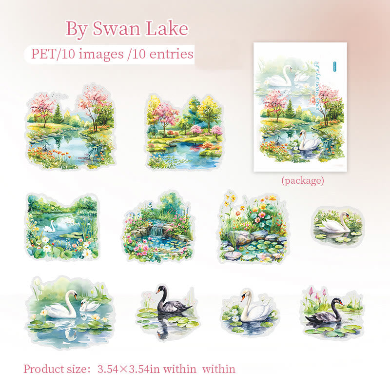 Small Pond Side Seriess Stickers For Decorative Scrapbook Supplies