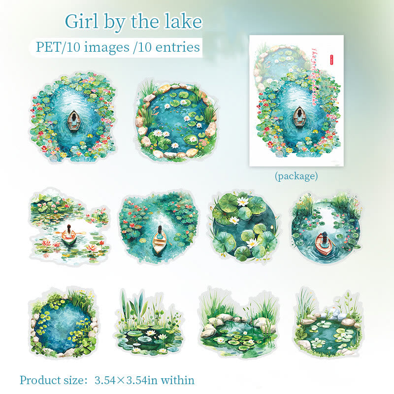 Small Pond Side Seriess Stickers For Decorative Scrapbook Supplies