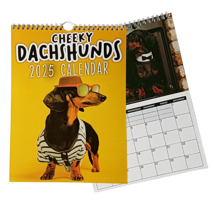 2025 Cheeky Dachshunds Lunar Calendar 12 Months Calendars New Year Gift