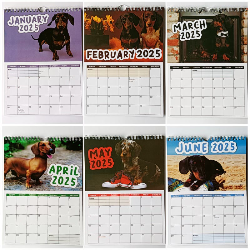 2025 Cheeky Dachshunds Lunar Calendar 12 Months Calendars New Year Gift