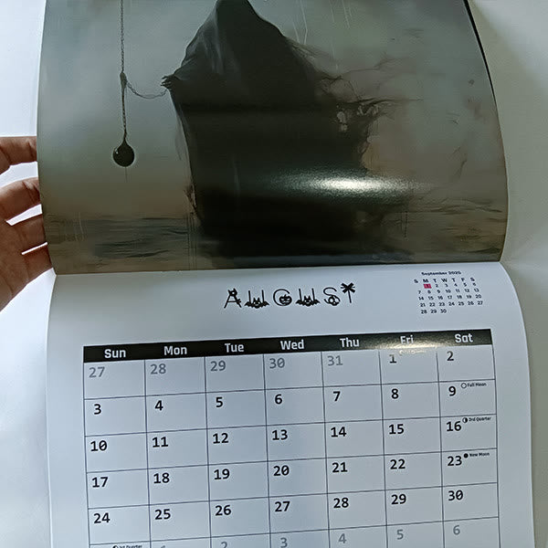 2025 Creature Entities Lunar Calendar 12 Months Calendars Office Desktop Decoration