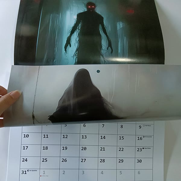 2025 Creature Entities Lunar Calendar 12 Months Calendars Office Desktop Decoration