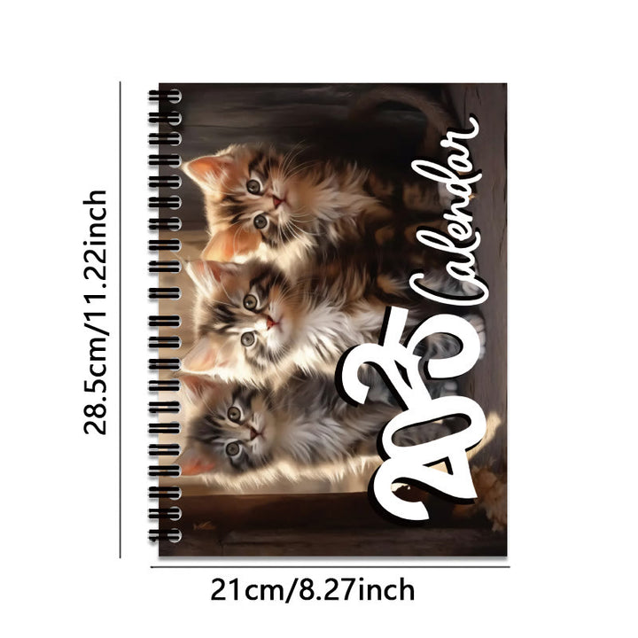 2025 Cute Cat Lunar Calendar 12 Months Calendars Office Desktop Decoration