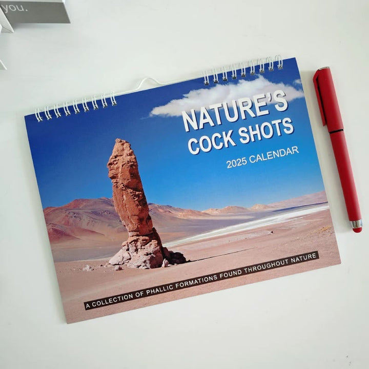 2025 Nature's Cock Shots Lunar Calendar 12 Months Calendars Office Desktop Decoration