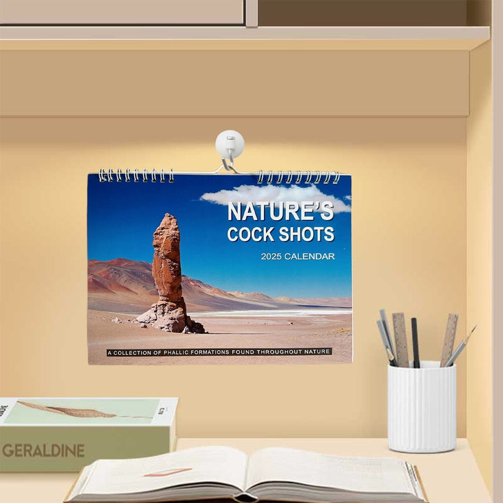 2025 Nature's Cock Shots Lunar Calendar 12 Months Calendars Office Desktop Decoration