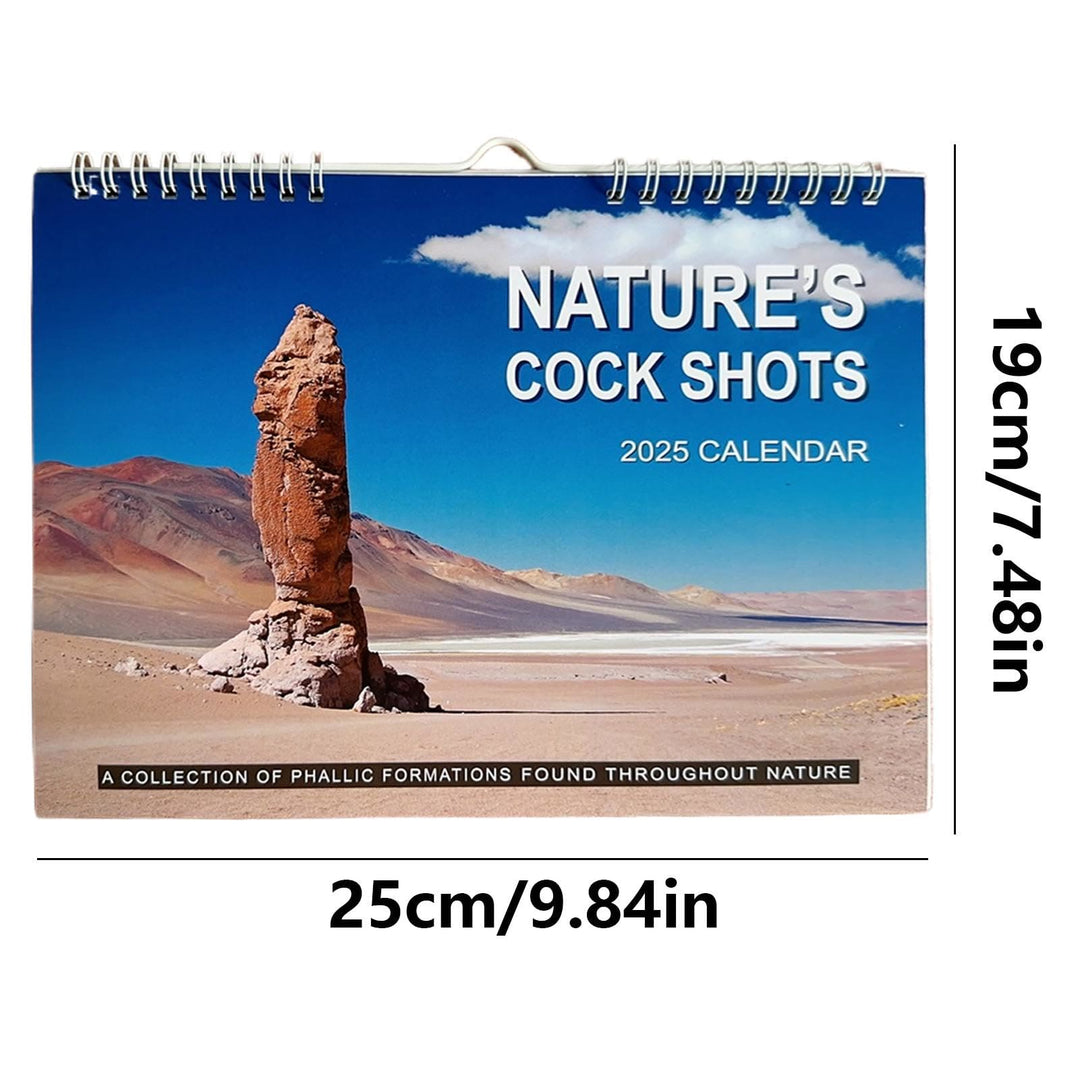 2025 Nature's Cock Shots Lunar Calendar 12 Months Calendars Office Desktop Decoration