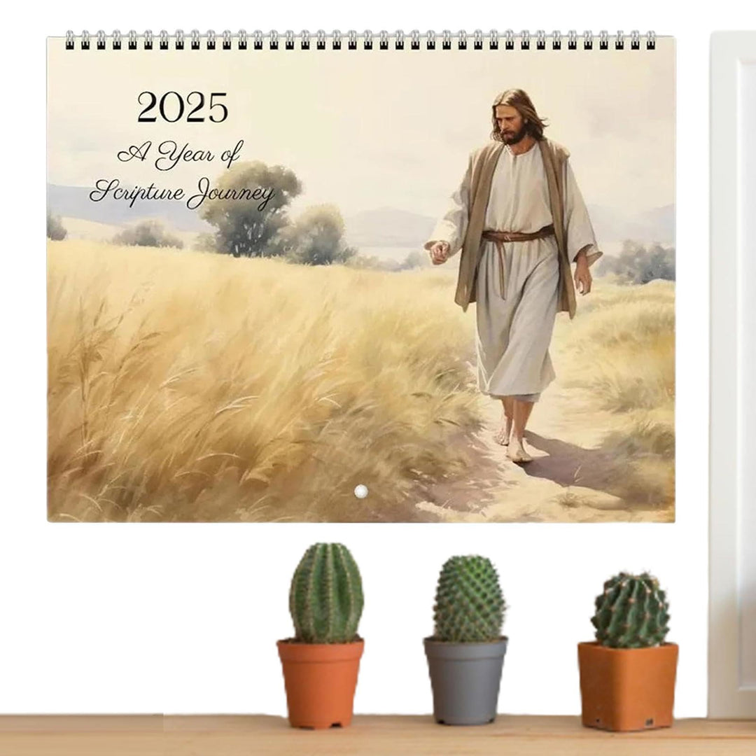 2025 Jesus Christ Lunar Calendar 12 Months Calendars Office Desktop Decoration