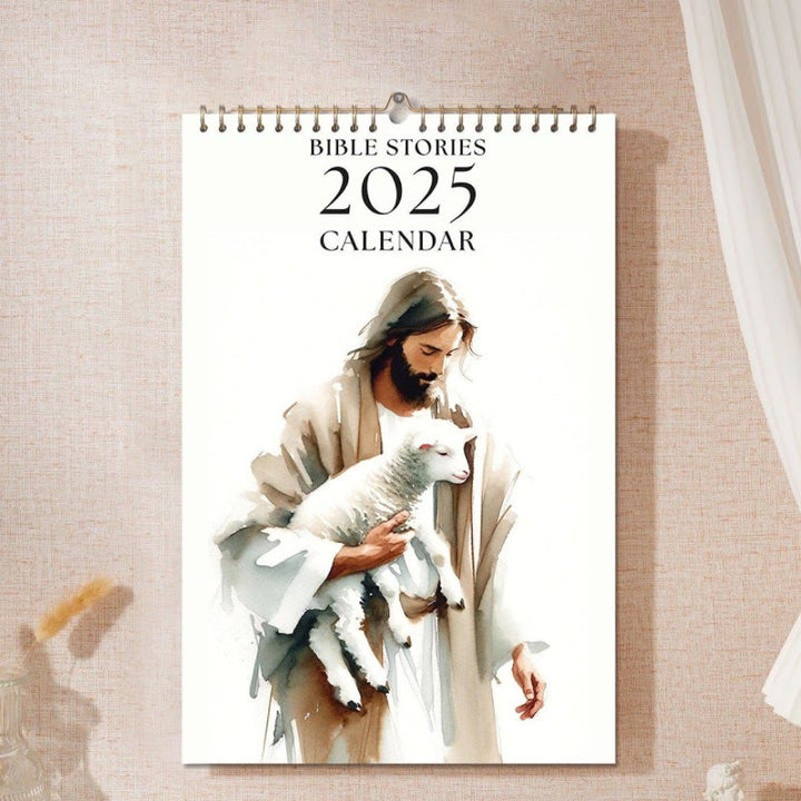 2025 Christian Bible Stories Lunar Calendar 12 Months Calendars Office Desktop Decoration