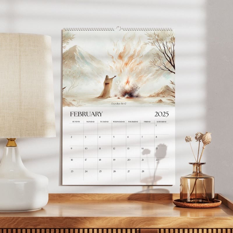 2025 Christian Bible Stories Lunar Calendar 12 Months Calendars Office Desktop Decoration