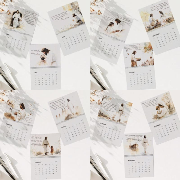 2025 Walking With God Lunar Calendar 12 Months Calendars Office Desktop Decoration