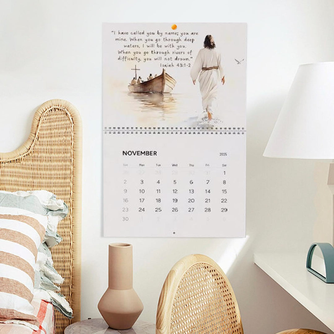 2025 Walking With God Lunar Calendar 12 Months Calendars Office Desktop Decoration