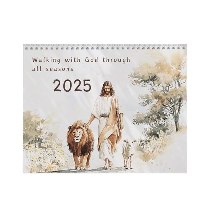 2025 Walking With God Lunar Calendar 12 Months Calendars Office Desktop Decoration