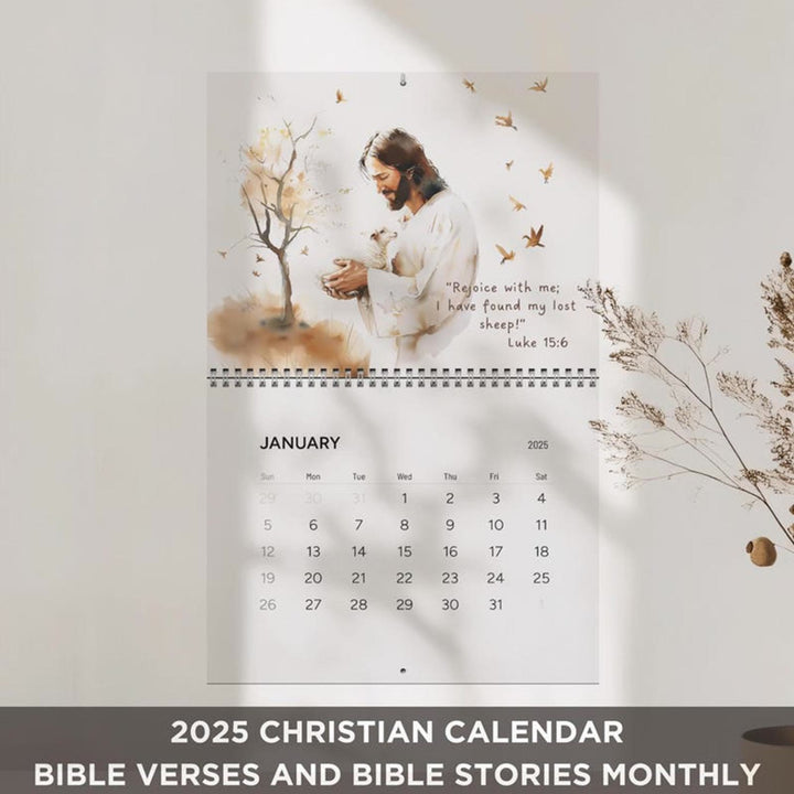 2025 Walking With God Lunar Calendar 12 Months Calendars Office Desktop Decoration