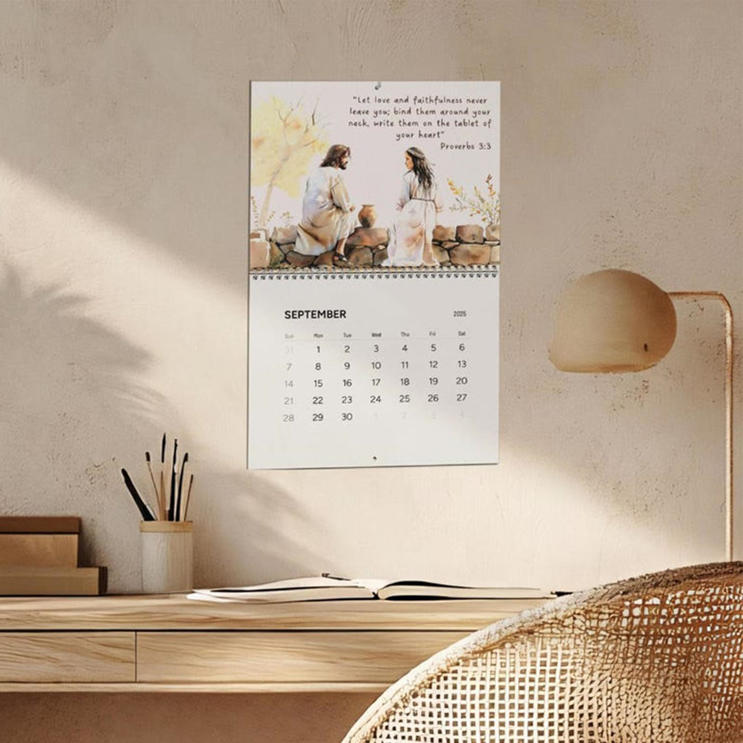 2025 Walking With God Lunar Calendar 12 Months Calendars Office Desktop Decoration