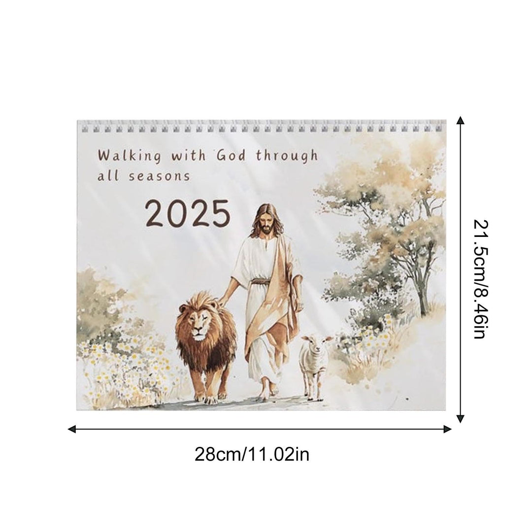 2025 Walking With God Lunar Calendar 12 Months Calendars Office Desktop Decoration