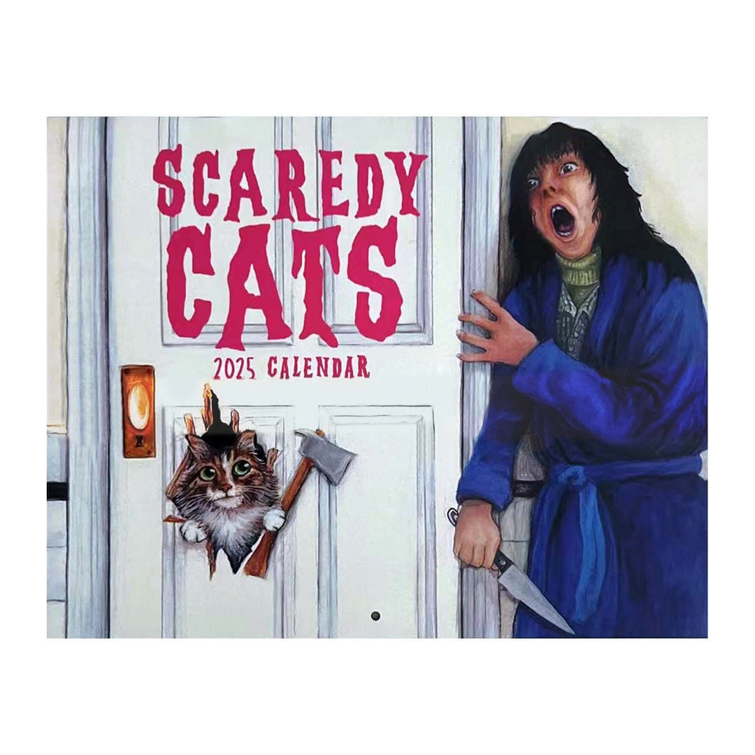 2025 Scaredy Cat Lunar Calendar 12 Months Calendars Office Desktop Decoration