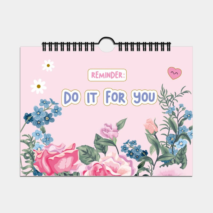 4 Styles Floral Inspirational Notepad For 12 Months Planner Hanging To Do List