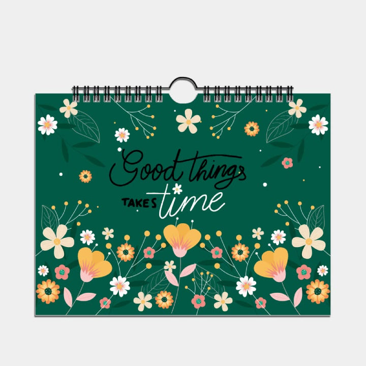 4 Styles Floral Inspirational Notepad For 12 Months Planner Hanging To Do List