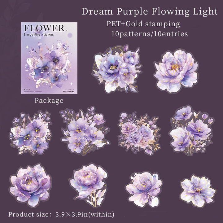 The Flower Dream Series Stickers For Decorative Scrapbook Supplies