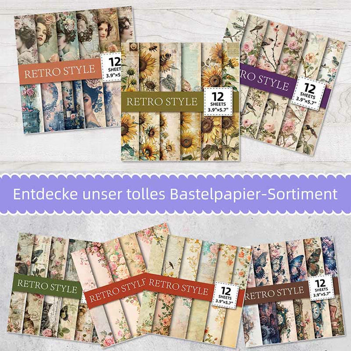 Retro European Series Scrapbook Paper For Decorative Journaling Paper