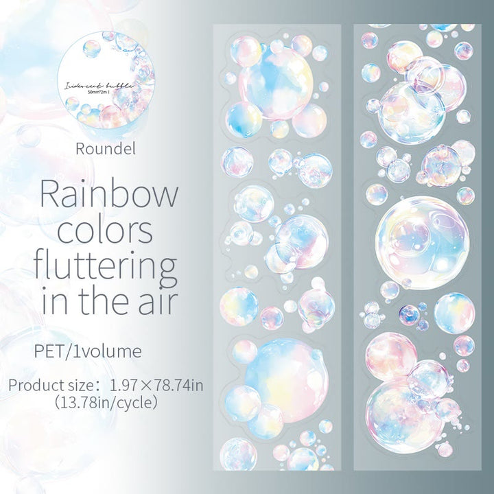 Colorful Bubble Series Scrapbook PET Loop Tape Journal Decor
