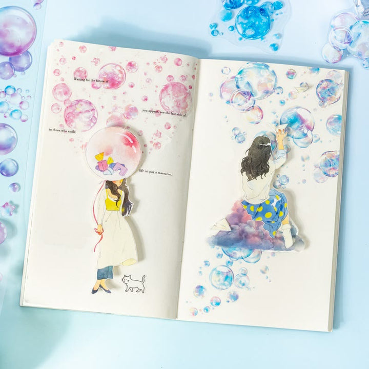 Colorful Bubble Series Scrapbook PET Loop Tape Journal Decor