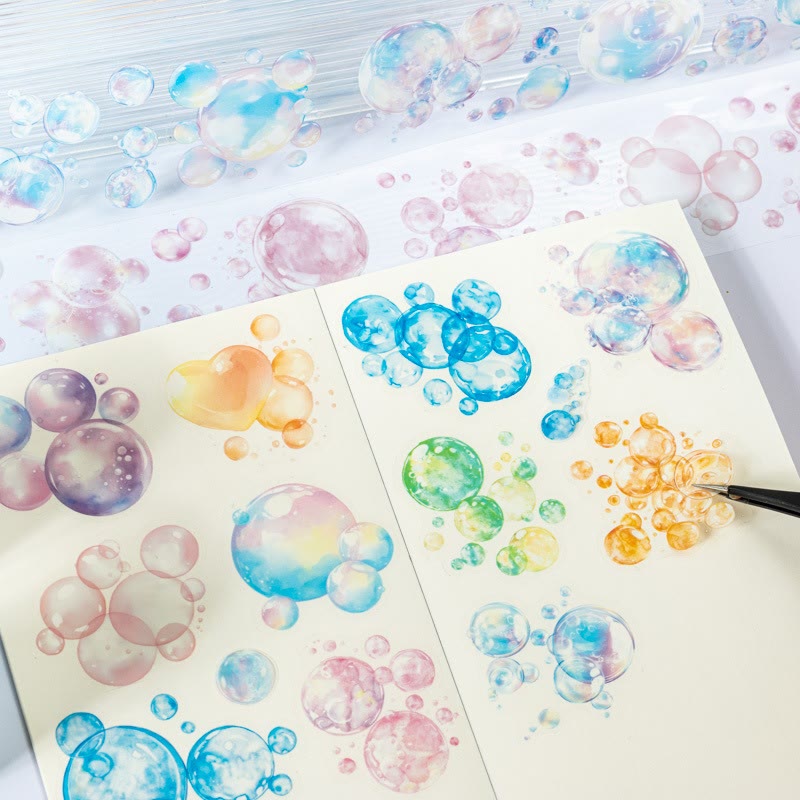 Colorful Bubble Series Scrapbook PET Loop Tape Journal Decor