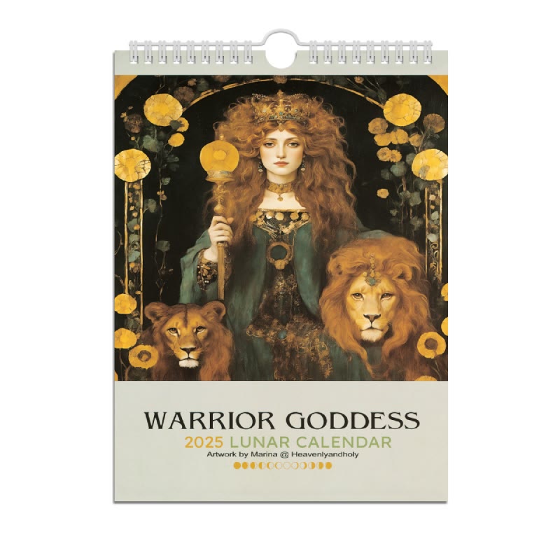 2025 Warrior Goddess Lunar Calendar 12 Months Calendars New Year Gift