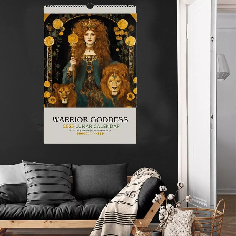 2025 Warrior Goddess Lunar Calendar 12 Months Calendars New Year Gift