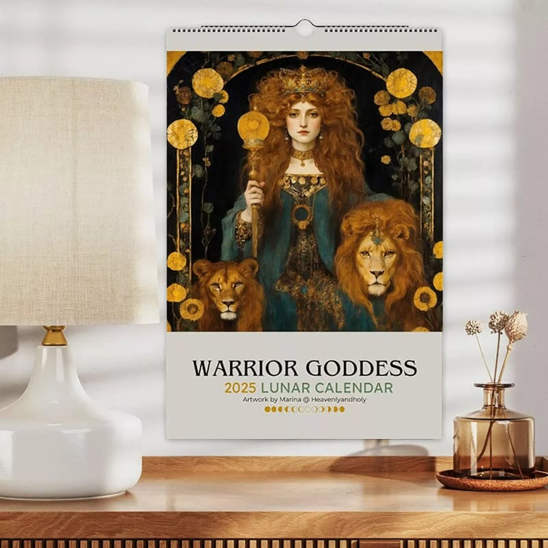 2025 Warrior Goddess Lunar Calendar 12 Months Calendars New Year Gift