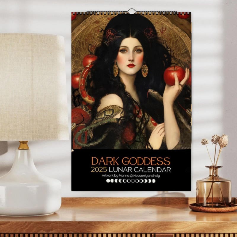 2025 Dark Goddess Lunar Calendar 12 Months Calendars New Year Gift