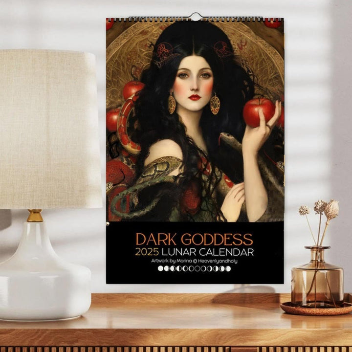 2025 Dark Goddess Lunar Calendar 12 Months Calendars New Year Gift