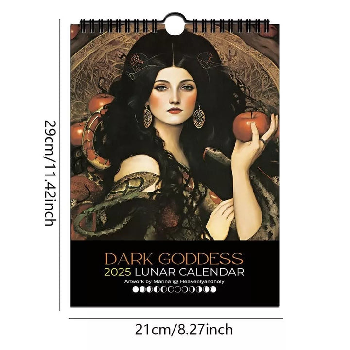 2025 Dark Goddess Lunar Calendar 12 Months Calendars New Year Gift
