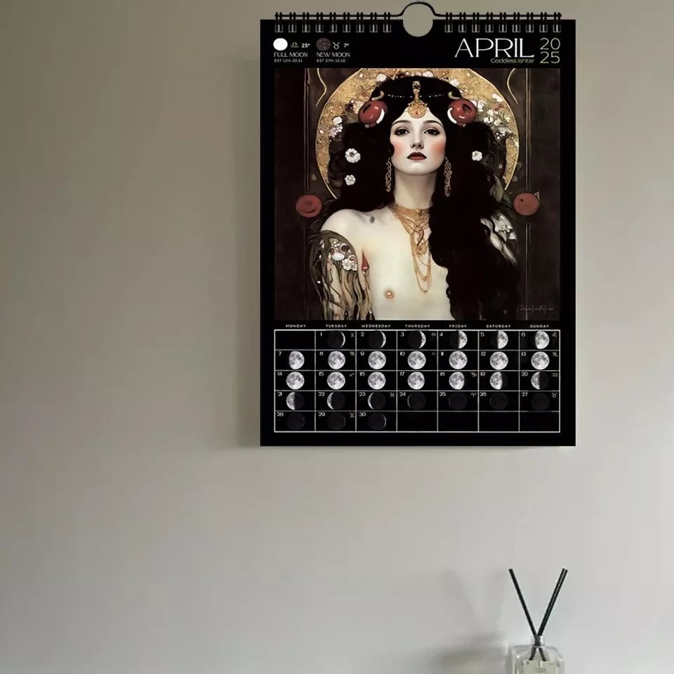2025 Dark Goddess Lunar Calendar 12 Months Calendars New Year Gift