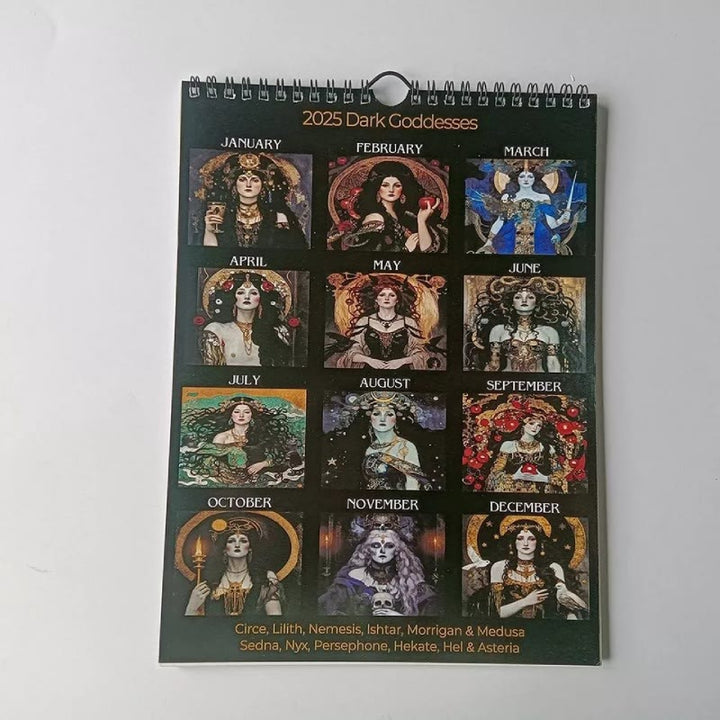 2025 Dark Goddess Lunar Calendar 12 Months Calendars New Year Gift