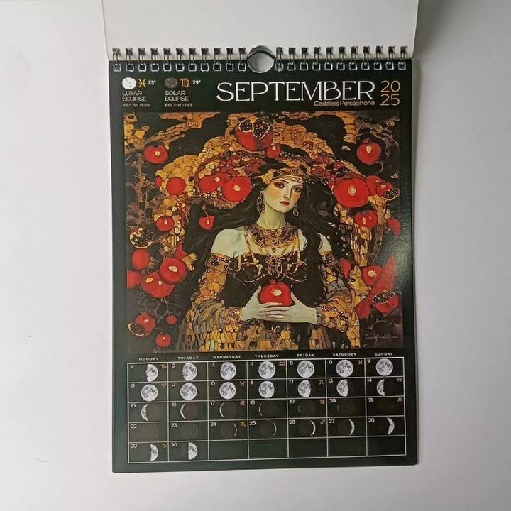 2025 Dark Goddess Lunar Calendar 12 Months Calendars New Year Gift