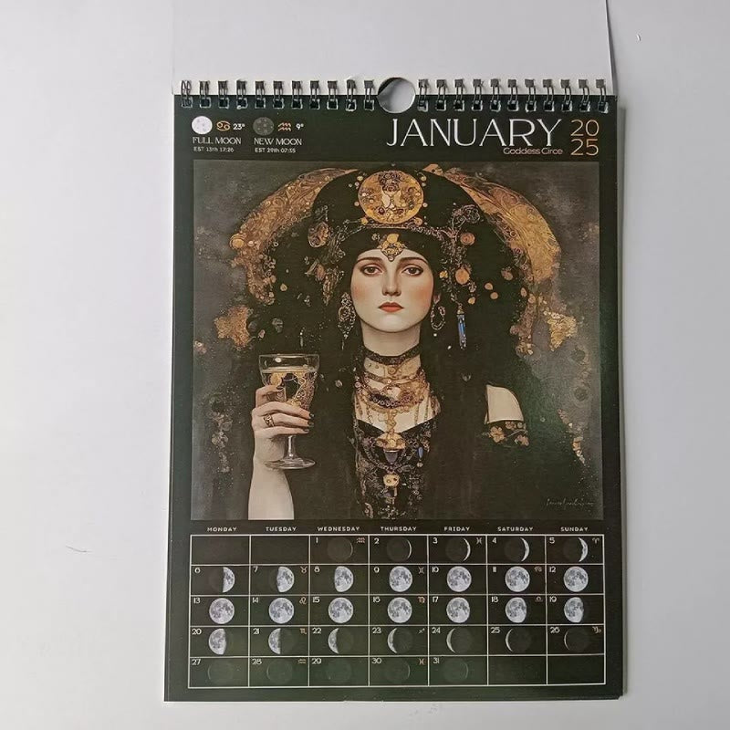 2025 Dark Goddess Lunar Calendar 12 Months Calendars New Year Gift