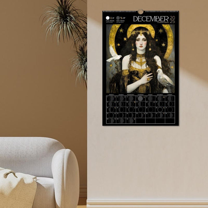 2025 Dark Goddess Lunar Calendar 12 Months Calendars New Year Gift