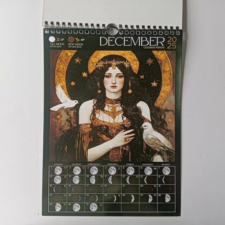 2025 Dark Goddess Lunar Calendar 12 Months Calendars New Year Gift