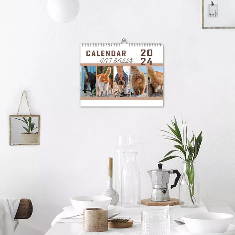 2025 Funny Cats Lunar Calendar 12 Months Calendars New Year Gift