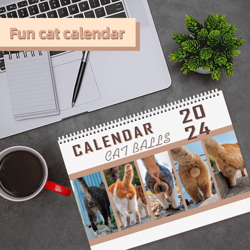 2025 Funny Cats Lunar Calendar 12 Months Calendars New Year Gift