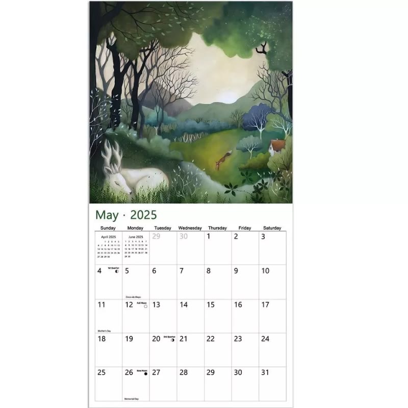 2025 Fairy Tale Forest Lunar Calendar 12 Months Calendars New Year Gift